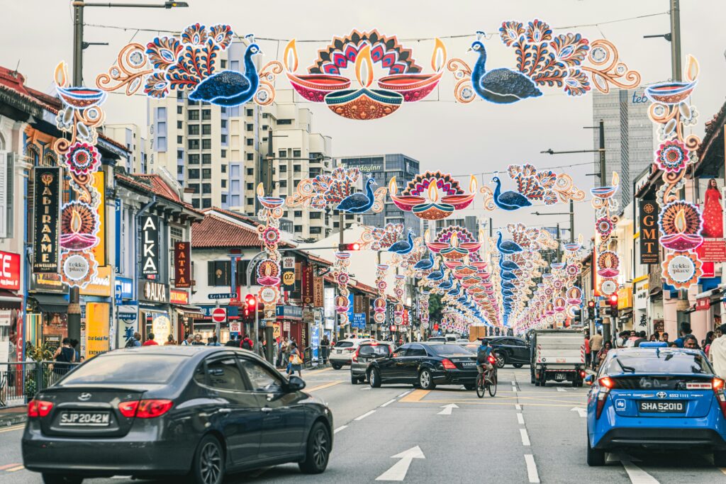 Little India Singapore colorful streets and temples