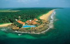 Water sports activities in Bentota Sri Lanka including jet skiing and banana boat rides on the beach