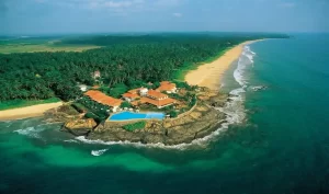 Water sports activities in Bentota Sri Lanka including jet skiing and banana boat rides on the beach
