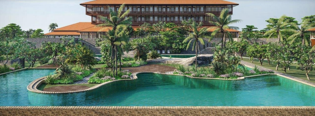 Infinity pool and ocean view at Saman Villas luxury beach resort