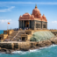 Vivekananda Rock Memorial in Kanyakumari surrounded by sea