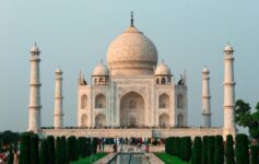 The Taj Mahal in Agra under a travel clear sky