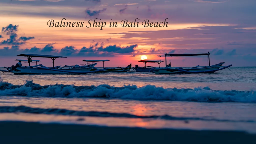 Silhouette of traditional Balinese jukung boats on Bali beach at sunset — a breathtaking destination wedding backdrop in Asia