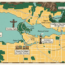 Places to Visit in Vancouver Canada : Illustrated map of Vancouver, BC, highlighting the locations of Stanley Park, Granville Island, Gastown Steam Clock, Capilano Suspension Bridge, Grouse Mountain, and the Museum of Anthropology.
