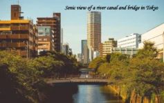 Scenic view of a river canal and bridge in Tokyo, a key highlight to consider when choosing Tokyo vs Osaka for a first-time Japan trip - Tokyo vs Osaka
