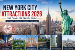 New York City Attractions Cities to Visit in New York top NYC landmarks and skyline view