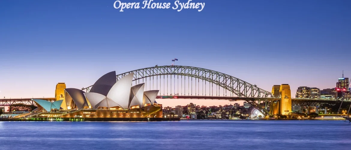 Sydney Opera House against the harbour skyline