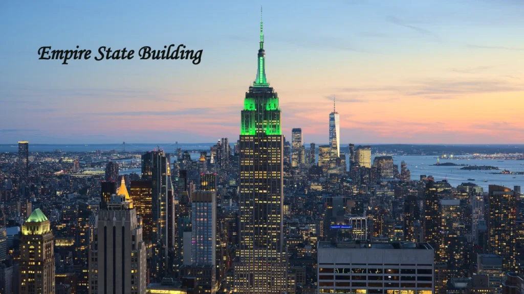 Empire State Building rising above the Manhattan skyline in New York City