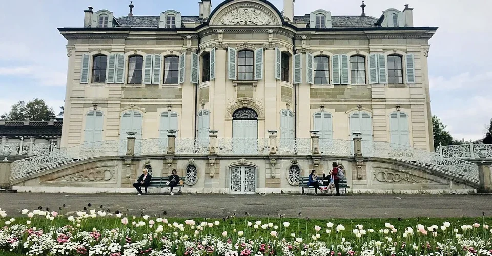 Villa La Grange historic mansion surrounded by park greenery in Geneva, Switzerland
