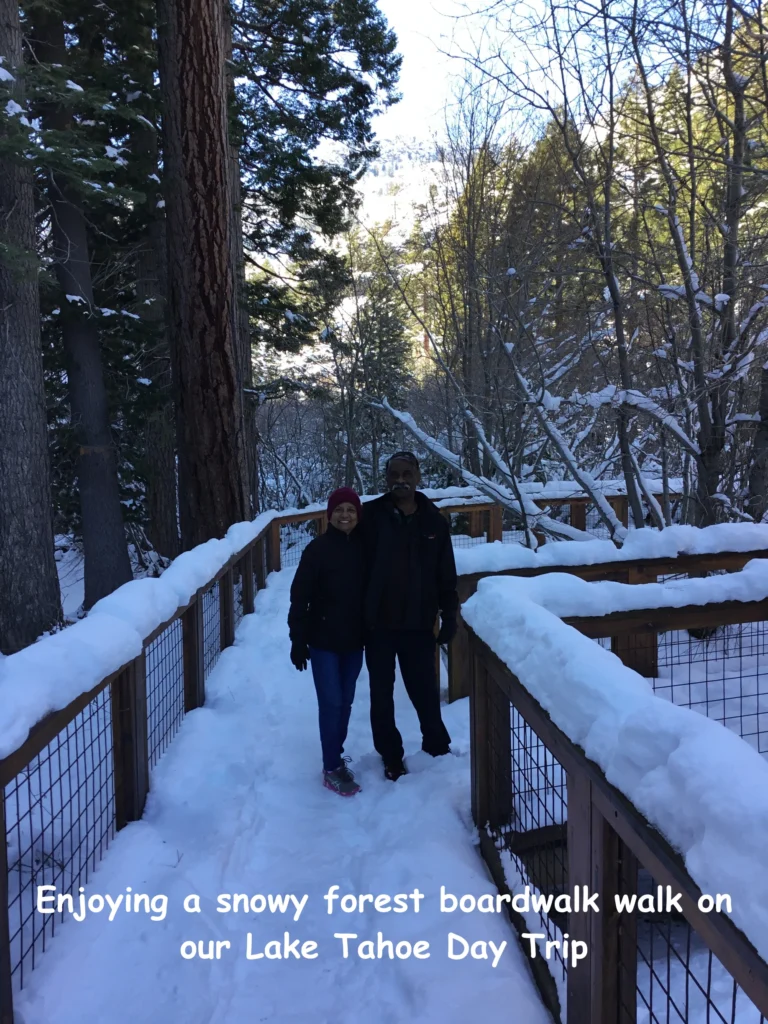 Lake Tahoe day trip – snowy forest boardwalk walk