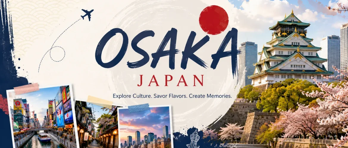 Osaka tourist places city skyline view