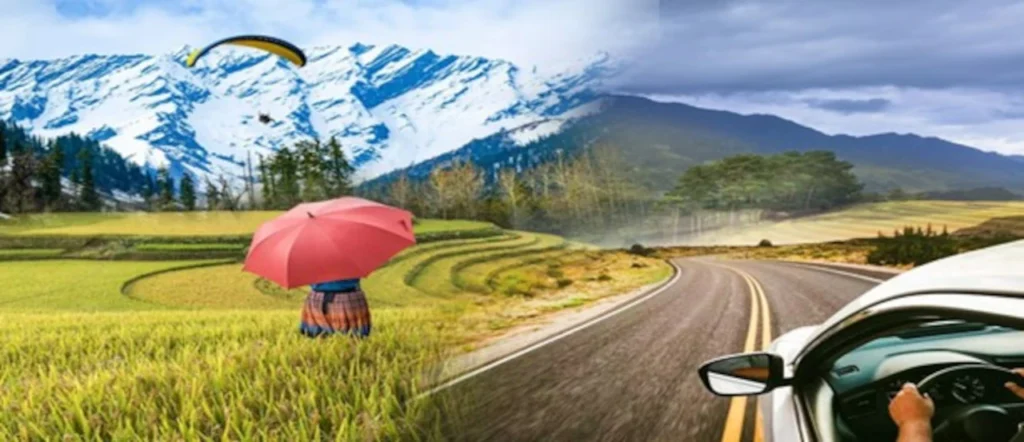 Traveler enjoying a scenic Himalayan journey and carrying beautiful memories of the trip