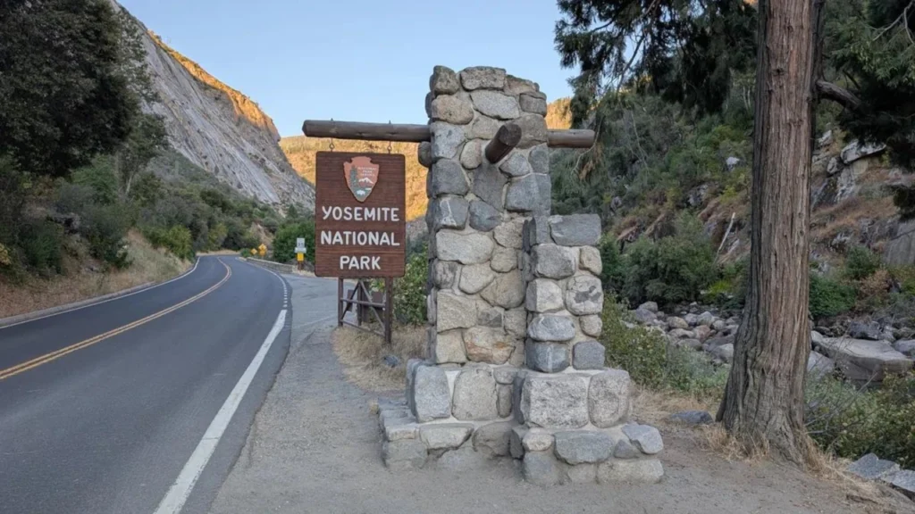 Panoramic view of Yosemite Valley with El Capitan and forested cliffs