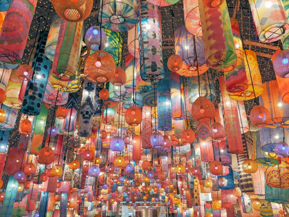 Thailand Tourist Places 2026 featuring colorful lanterns at a vibrant Thai market
