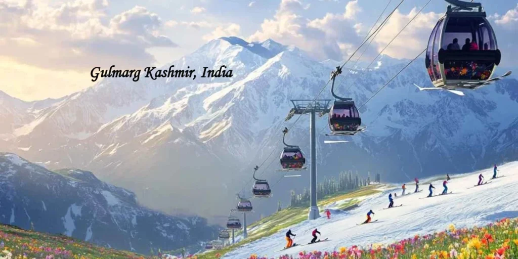 Gulmarg Kashmir India with scenic Himalayan mountain landscape