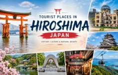 Hiroshima travel guide cover image featuring the city's top landmarks