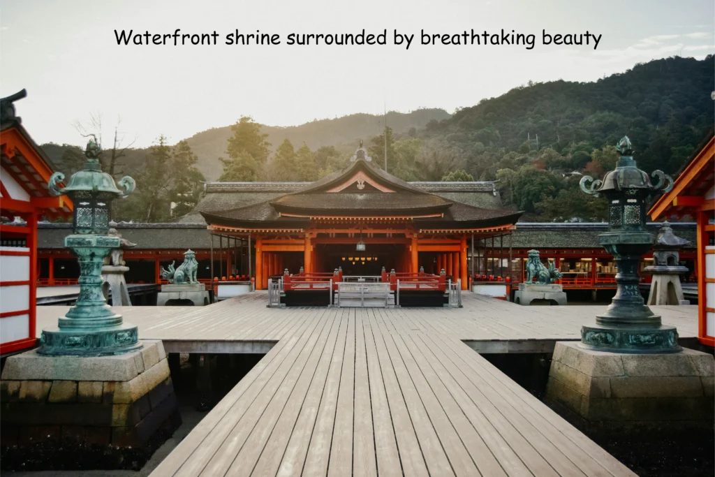 Itsukushima Shrine waterfront view, a highlight of any Hiroshima travel guide