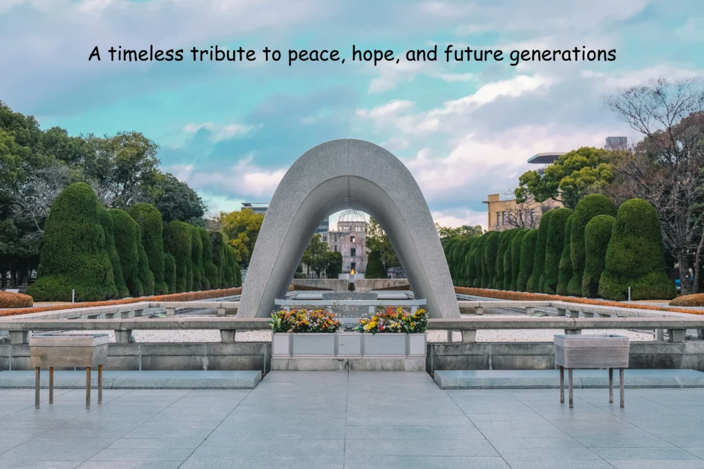 Peace Memorial Cenotaph arch framing the Atomic Bomb Dome, Hiroshima travel guide
