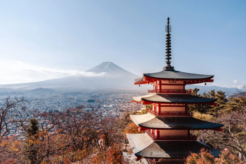 Chureito Pagoda with Mt Fuji view, one of the most iconic mt.fuji-tourist-places