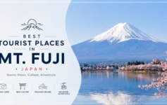 Mt Fuji tourist places with scenic mountain view and popular sightseeing spots in Japan