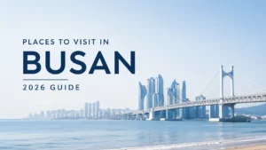A visual guide to Busan’s must-see attractions, beaches, temples, and cultural landmarks.