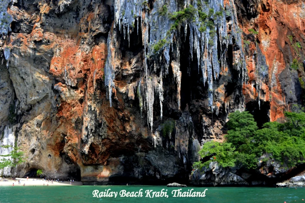 Thailand Tourist Places 2026 featuring Railay Beach and limestone cliffs in Krabi