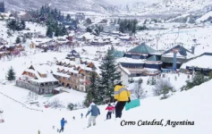 Argentina Travel Guide 2026 Cerro Catedral Argentina snowy ski resort with skiers and mountain scenery