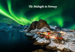 Norway Tourist Guide 2026 Northern Lights over snowy mountains in Norway