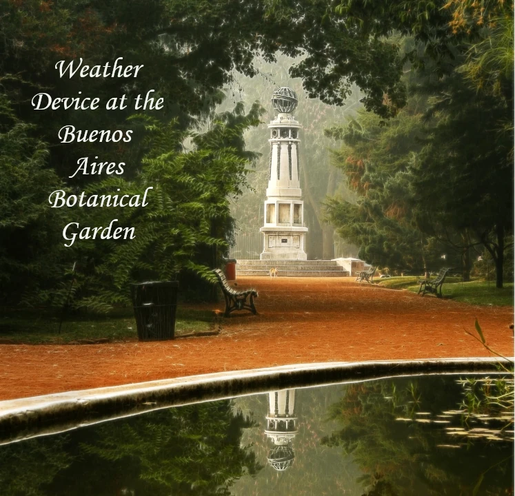 Weather device at Buenos Aires Botanical Garden surrounded by trees