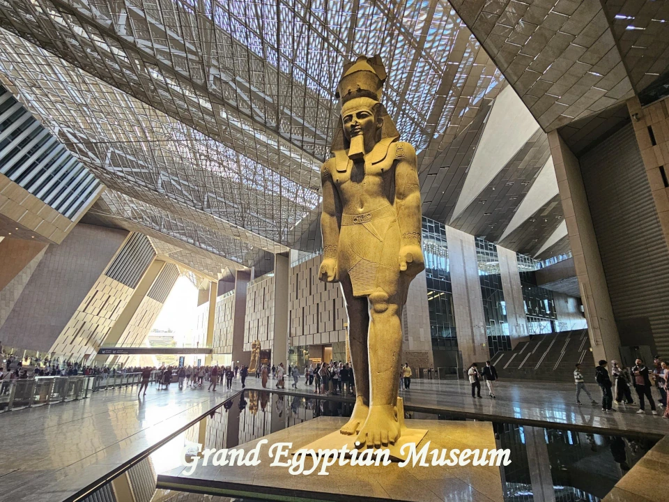 great pyramids of giza Grand Egyptian Museum in Giza, Egypt