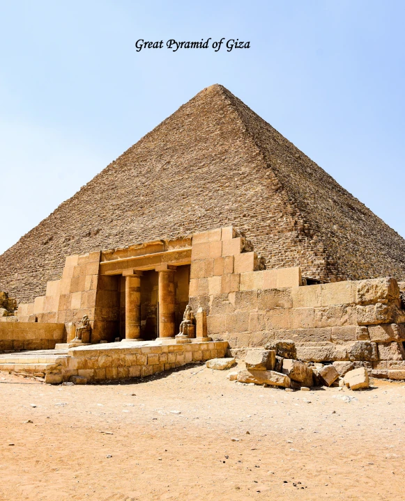Great Pyramid of Giza in Egypt, an ancient wonder of the world