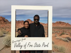 Valley of Fire State Park is famous for its vibrant red sandstone formations, scenic desert trails, ancient petroglyphs, and stunning landscapes.